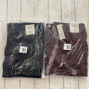 Set of 2- Women’s Croft & Barrow Straight Mid-rise Pants- Size M Short